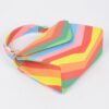 Rainbow Print Top Handle Clutch – Glossy Polyurethane