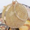 Rhinestone Ball Clutch – Round Crystal Evening Bag