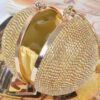 Rhinestone Ball Clutch – Round Crystal Evening Bag
