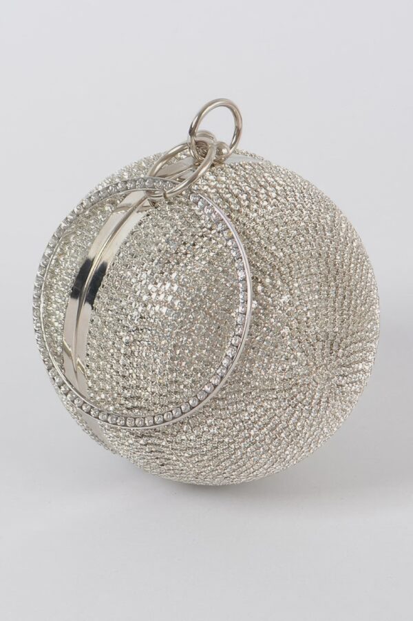 Rhinestone Ball Clutch – Round Crystal Evening Bag