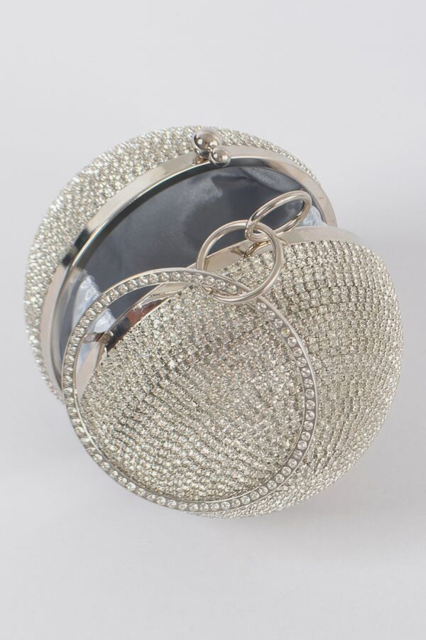Rhinestone Ball Clutch – Round Crystal Evening Bag