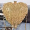 Rhinestone Fringe Mini Case Bag – Box Clutch