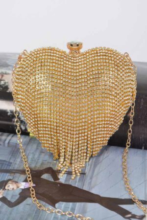 Rhinestone Fringe Mini Case Bag – Box Clutch