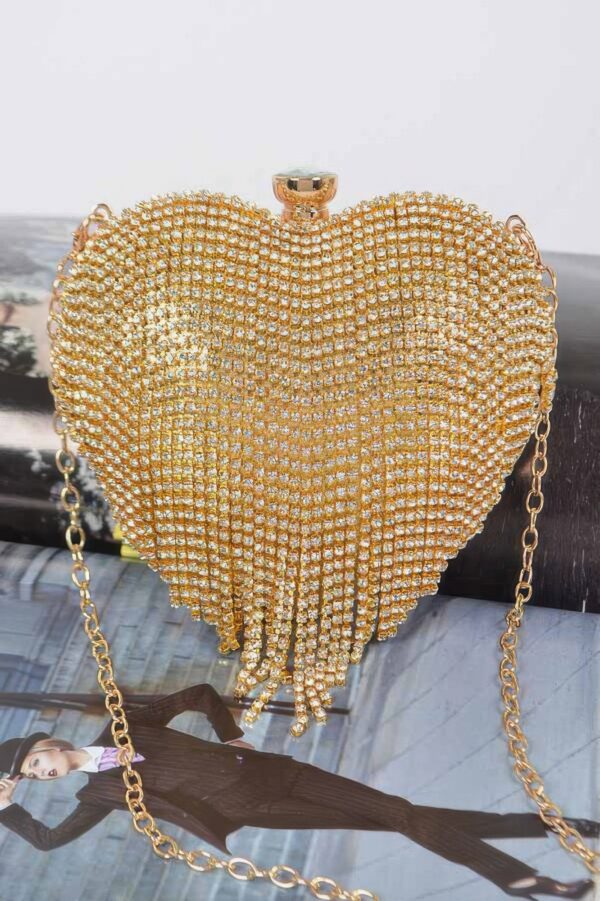 Rhinestone Fringe Mini Case Bag – Box Clutch