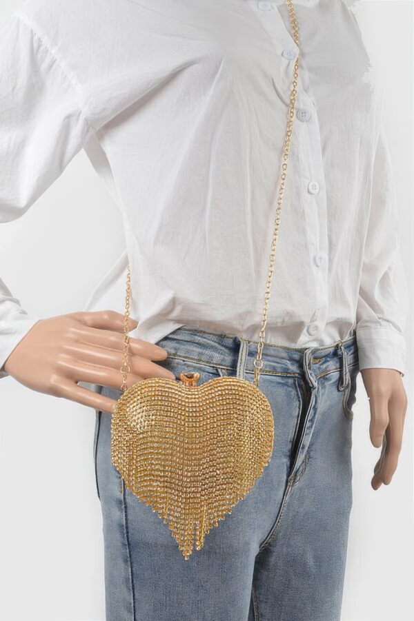 Rhinestone Fringe Mini Case Bag – Box Clutch