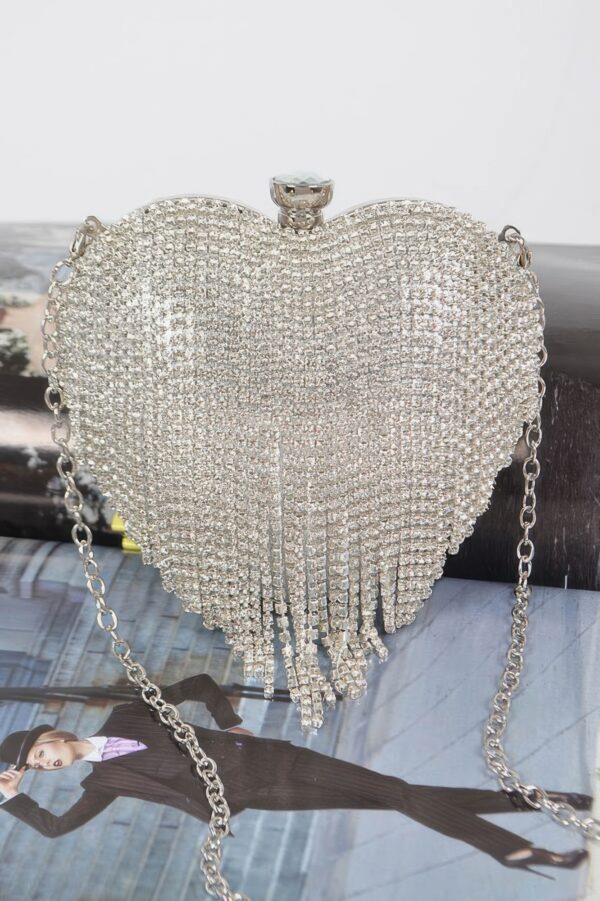 Rhinestone Fringe Mini Case Bag – Box Clutch