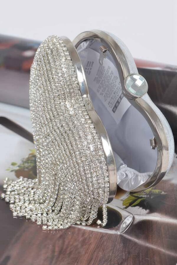 Rhinestone Fringe Mini Case Bag – Box Clutch
