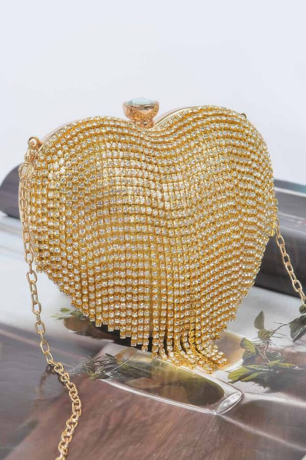 Rhinestone Fringe Mini Case Bag – Box Clutch
