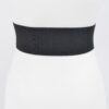 Wide Elastic Plus-Size Belt with Metal Buckle