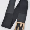 Wide Elastic Plus-Size Belt with Metal Buckle