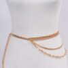 Plus-Size Layered Multi-Chain Waist Belt
