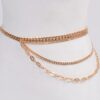 Plus-Size Layered Multi-Chain Waist Belt