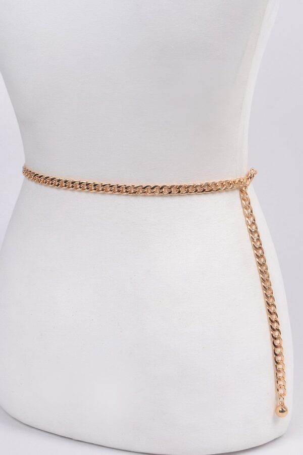 Plus-Size Layered Multi-Chain Waist Belt