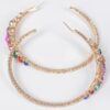 Rhinestone Hoop Earrings – Oversized 3″ Sparkle