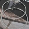 4-inch Double Rhinestone Hoop Earrings – Oversized