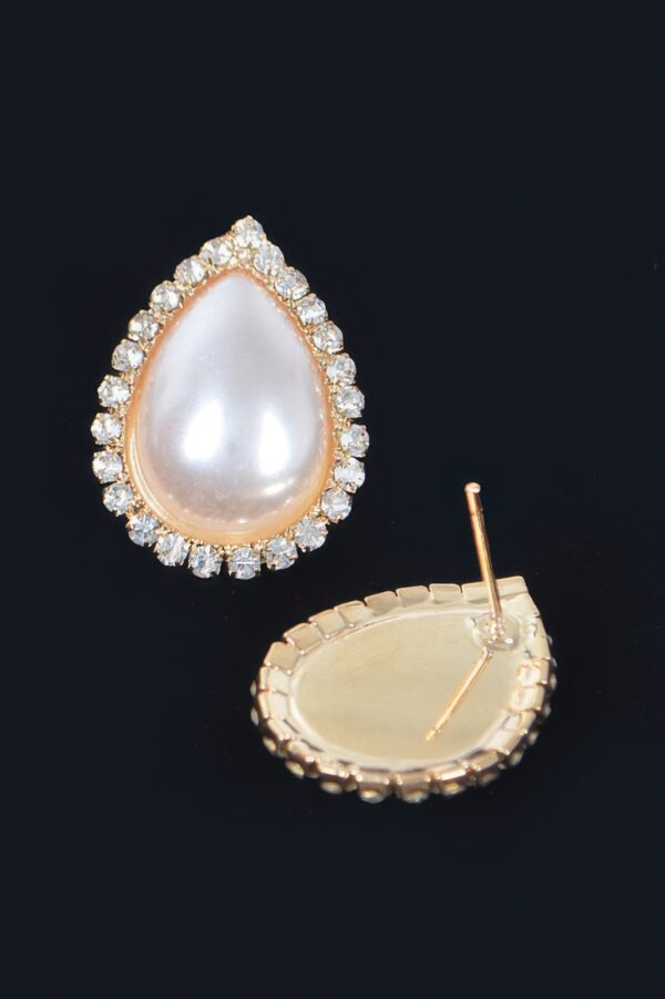 Teardrop Pearl Stud Earrings – Polished Petite Studs