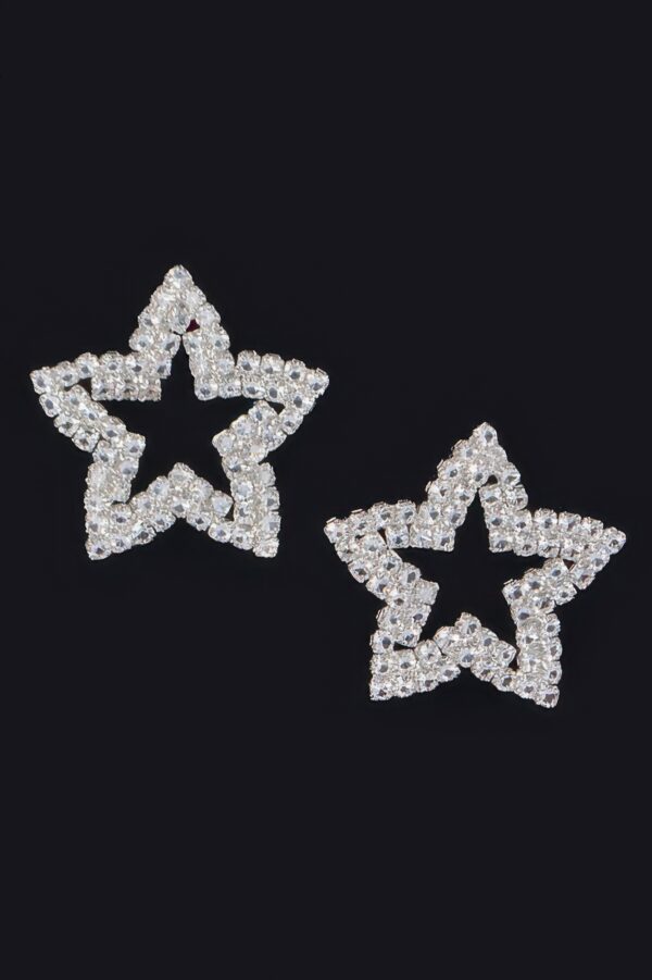 Star Rhinestone Stud Earrings – Sparkling Geometric Design