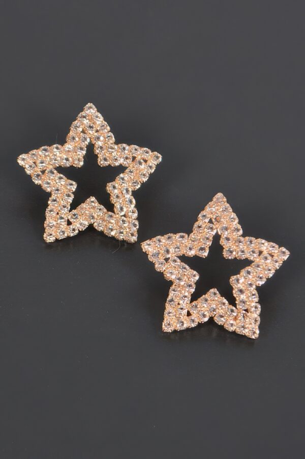 Star Rhinestone Stud Earrings – Sparkling Geometric Design