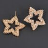 Star Rhinestone Stud Earrings – Sparkling Geometric Design