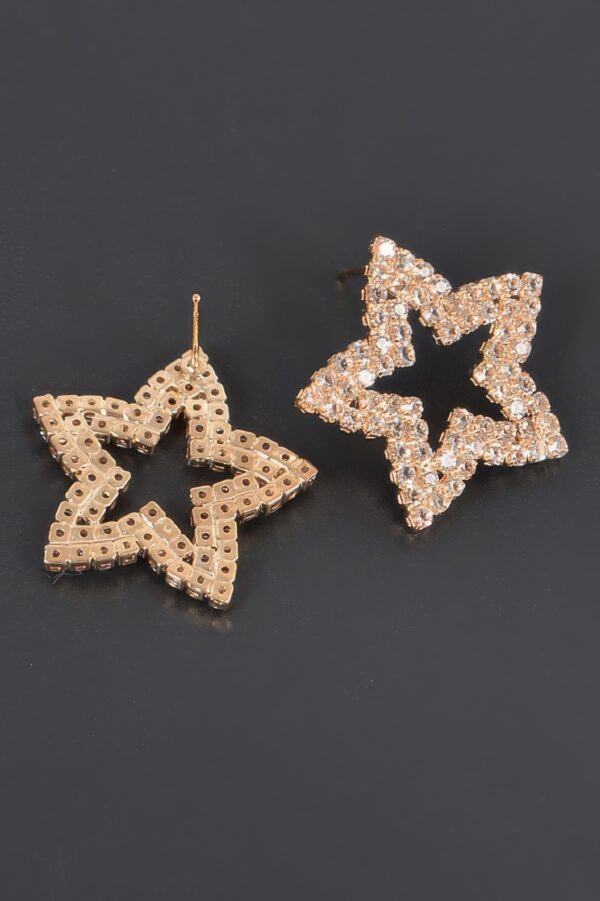 Star Rhinestone Stud Earrings – Sparkling Geometric Design