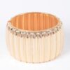 Hammered Oval Metal Bangle Bracelet