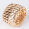 Hammered Oval Metal Bangle Bracelet