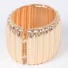 Hammered Oval Metal Bangle Bracelet