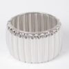 Hammered Oval Metal Bangle Bracelet