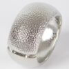 Hammered Metal Oval Bangle Bracelet