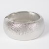 Hammered Metal Oval Bangle Bracelet