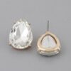 Petite Faceted Crystal Teardrop Earrings