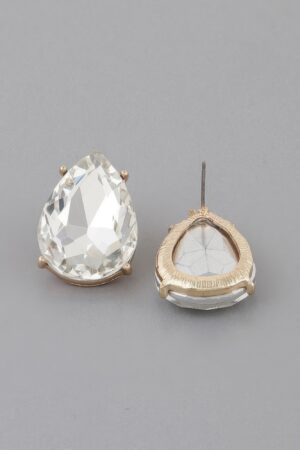 Petite Faceted Crystal Teardrop Earrings