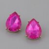 Petite Faceted Crystal Teardrop Earrings