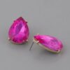 Petite Faceted Crystal Teardrop Earrings