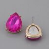 Petite Faceted Crystal Teardrop Earrings