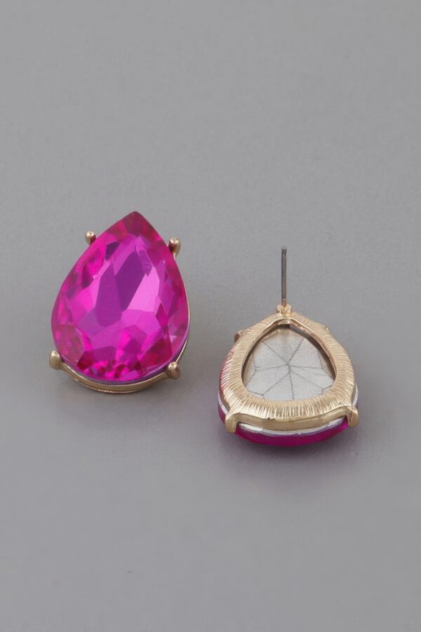 Petite Faceted Crystal Teardrop Earrings