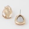 Petite Faceted Crystal Teardrop Earrings