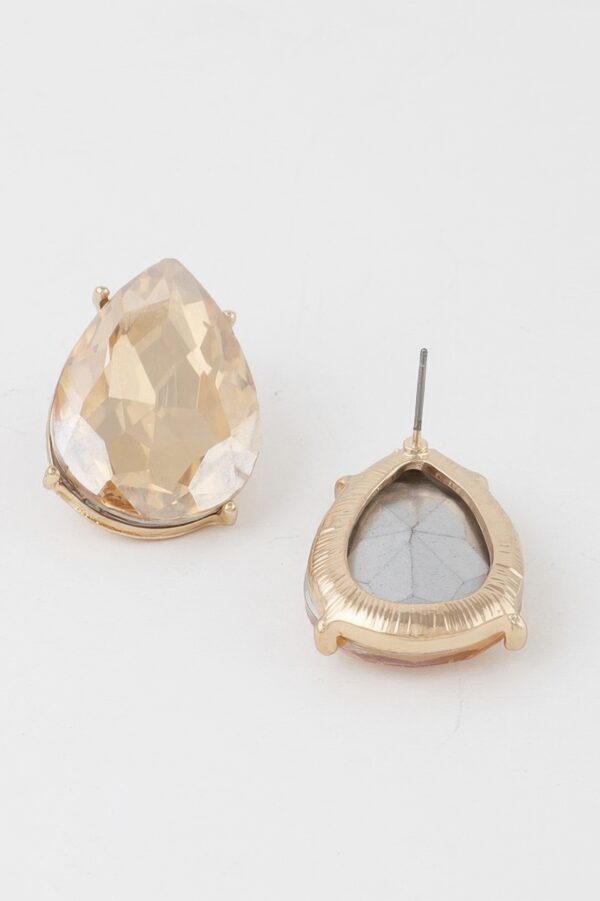 Petite Faceted Crystal Teardrop Earrings