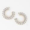 Crystal Leaf Hoop Earrings – Petite Botanical Hoops