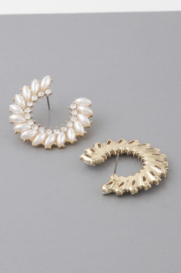 Crystal Leaf Hoop Earrings – Petite Botanical Hoops