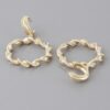 Twisted Hoop Drop Earrings – Polished Metal