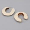 Minimal Concave Hoop Earrings – Polished Sculpted Hoops