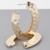 Minimal Concave Hoop Earrings – Polished Sculpted Hoops
