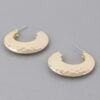 Concave Hammered Hoop Earrings – Small Textured Hoops