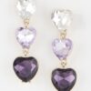 Triple Heart Drop Earrings – Polished Petite Drop
