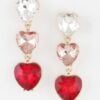 Triple Heart Drop Earrings – Polished Petite Drop