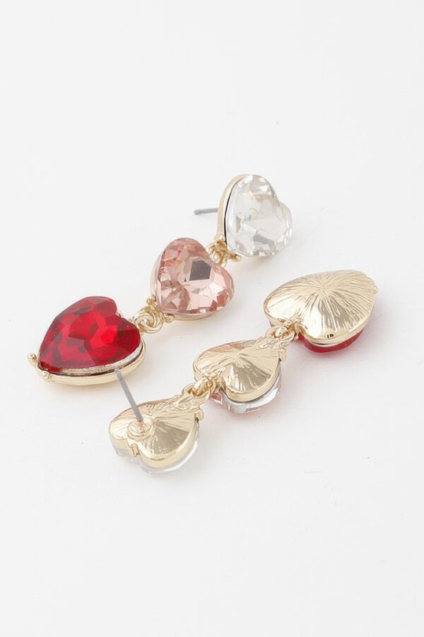 Triple Heart Drop Earrings – Polished Petite Drop