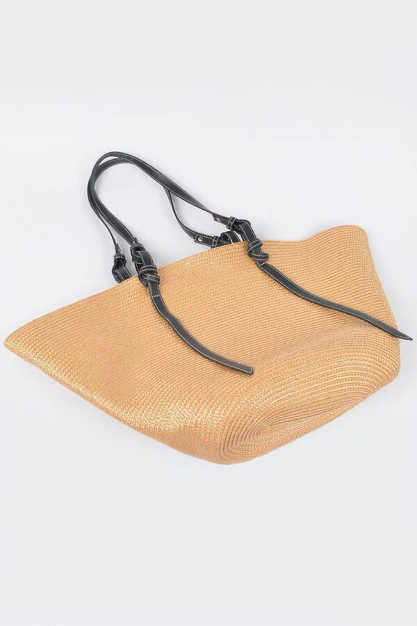 Oversized Faux Straw Hobo Bag – Woven Shoulder Carryall