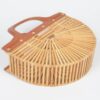 Bamboo Top Handle Bag – Woven Body with Mixed Metal Accents