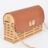 Bamboo Flap Crossbody Bag – Compact Bamboo-Top